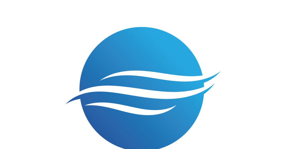 Wave vector illustration logo icon V11 - TemplateMonster