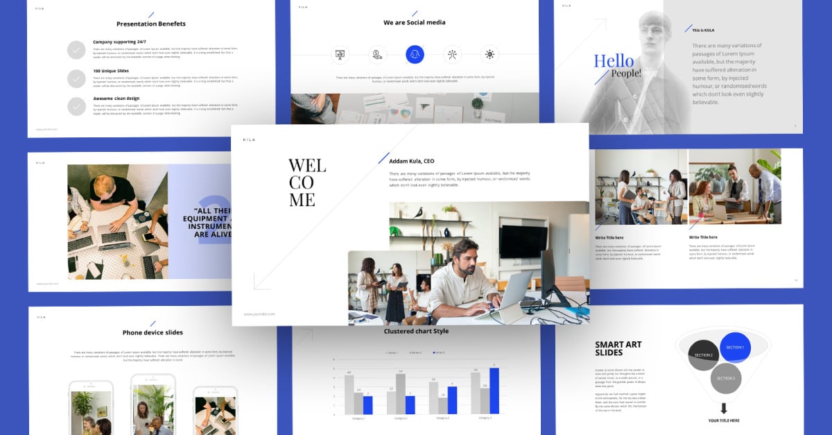 Kila Modern Business PowerPoint Template - TemplateMonster