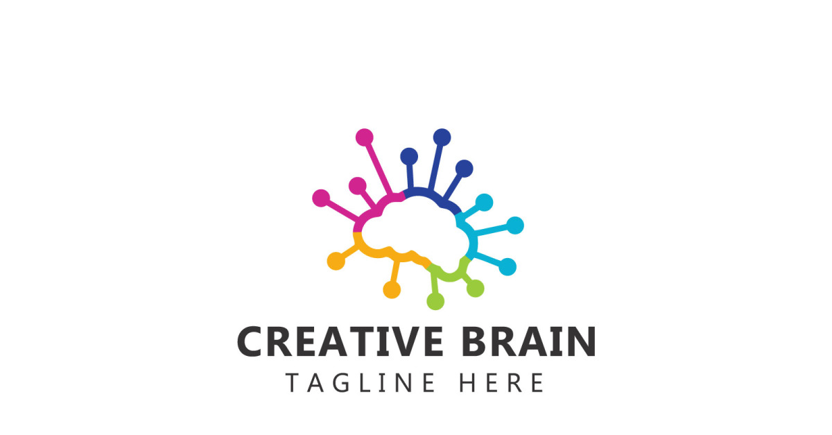 Premium Vector | Brain connection logo design digital brain logo template
