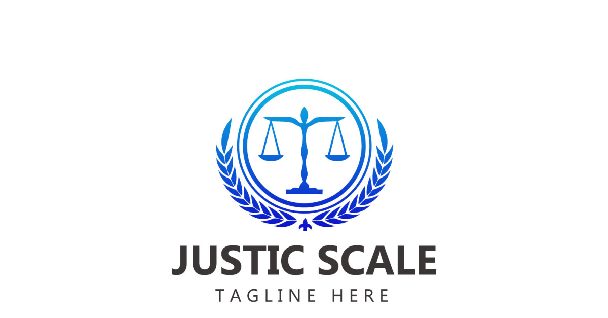 Law Firm Logo And Justice Scale Logo Template