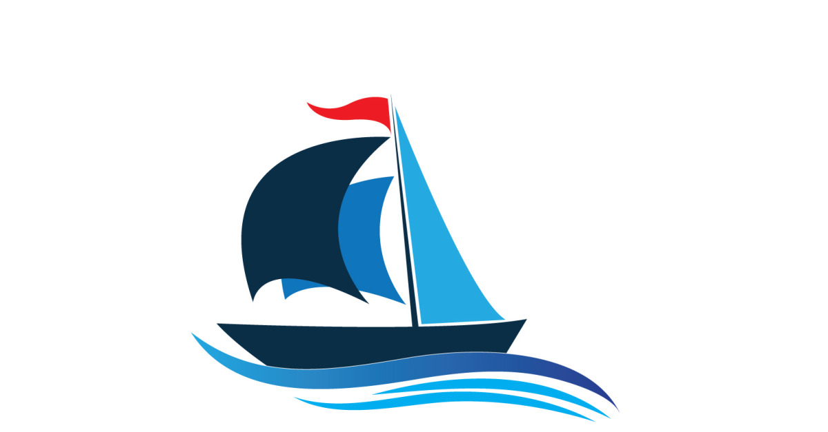 Ocean Cruise linear Ship Silhouette logo Vector 21