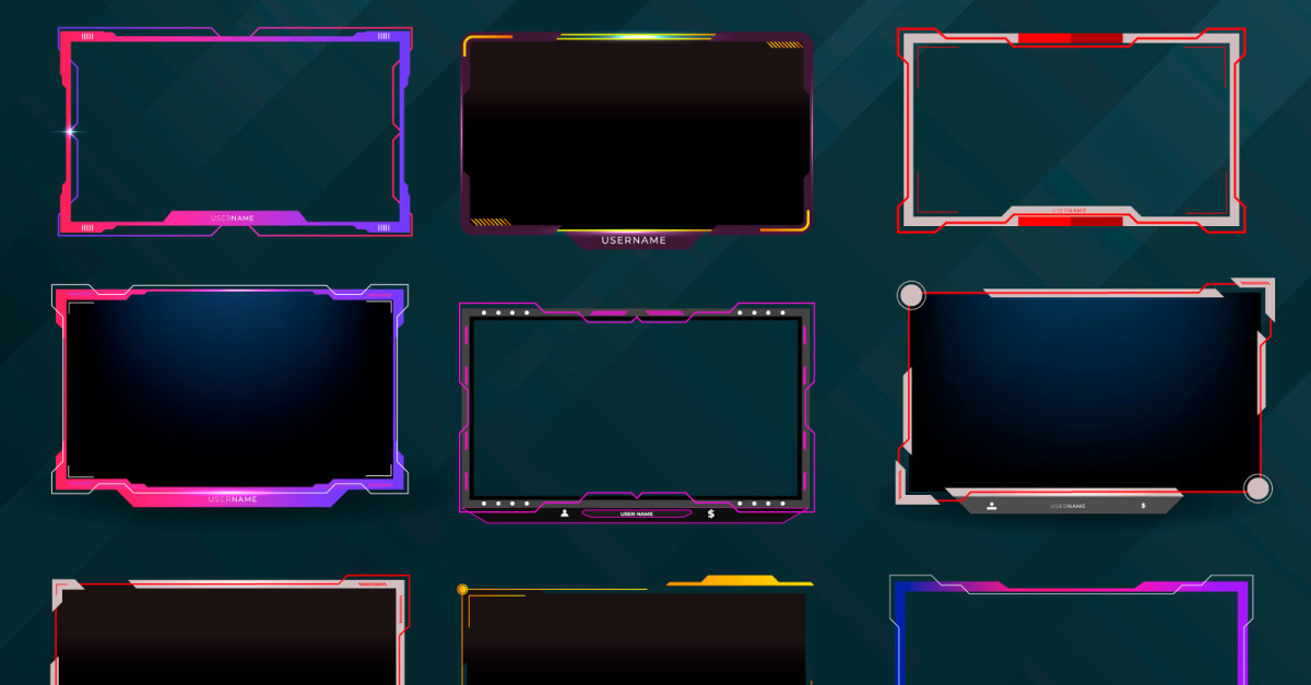 Colorful and 3D Just Chatting animated overlay for Twitch
