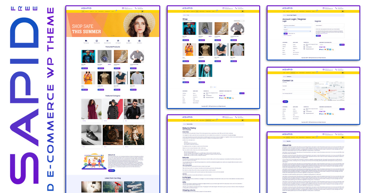 Sapid WordPress eCommerce Theme - GRÁTIS - TemplateMonster