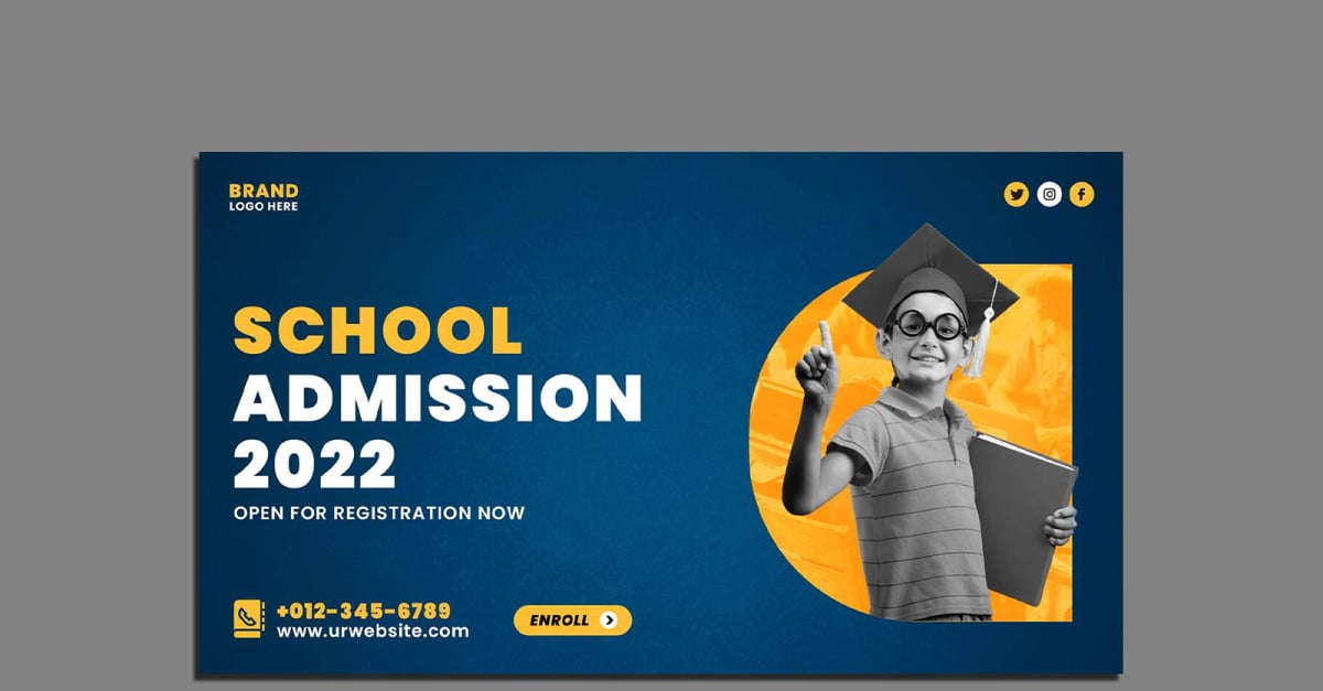 Make a School Admission poster online