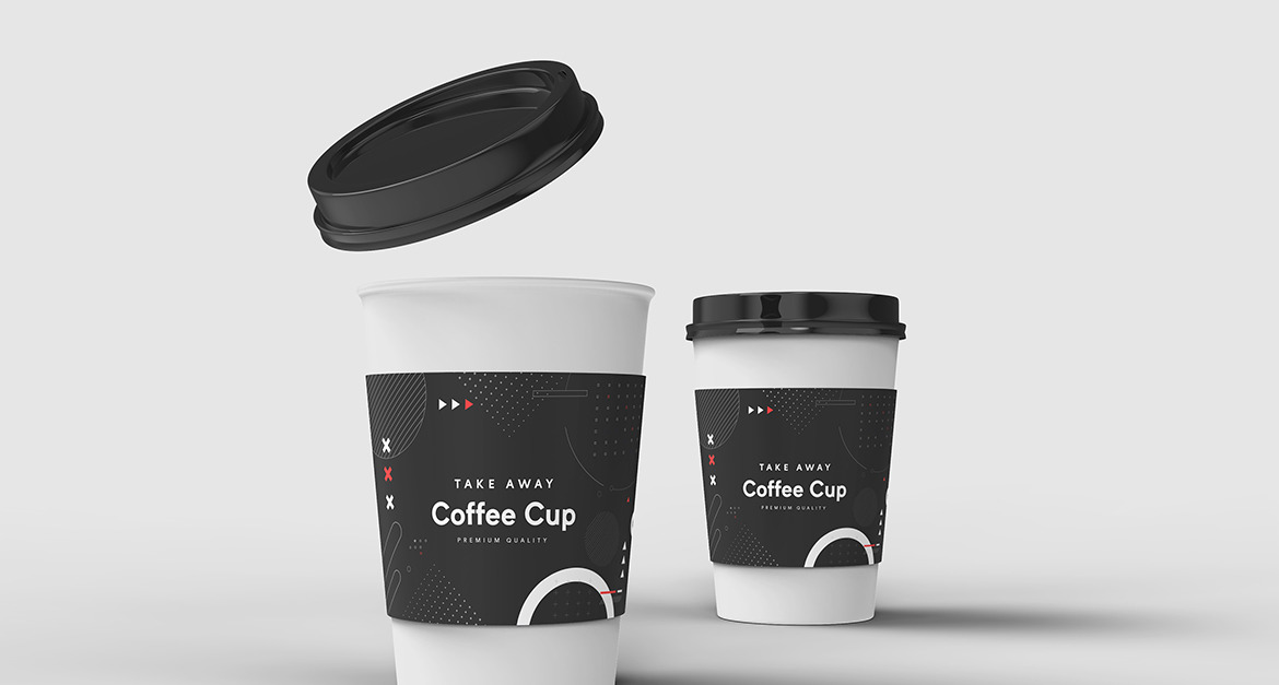 Modello mockup per tazza di caffè da asporto Vol 37