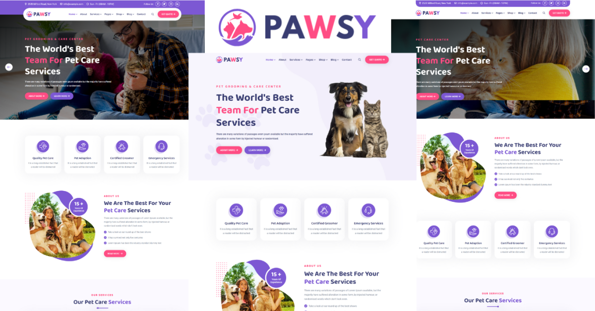 Pawsy - Pet Care Services HTML5 Template