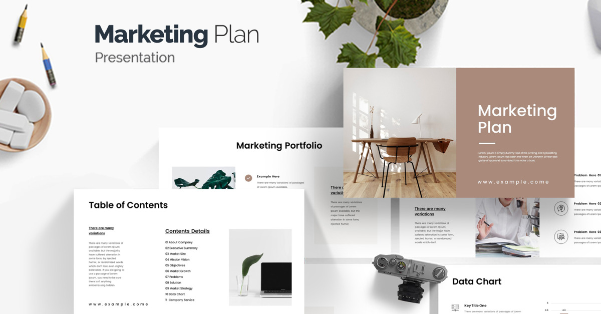 Pazarlama Planı Sunumu Powerpoint #306665 - TemplateMonster