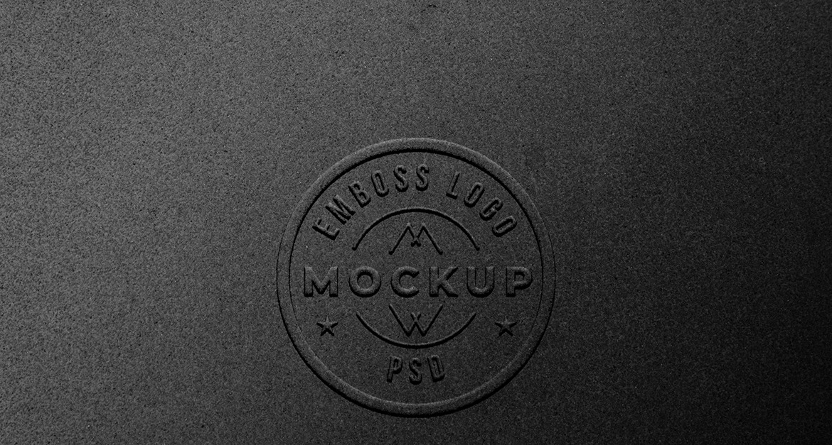 Free Embossed Logo Mockup