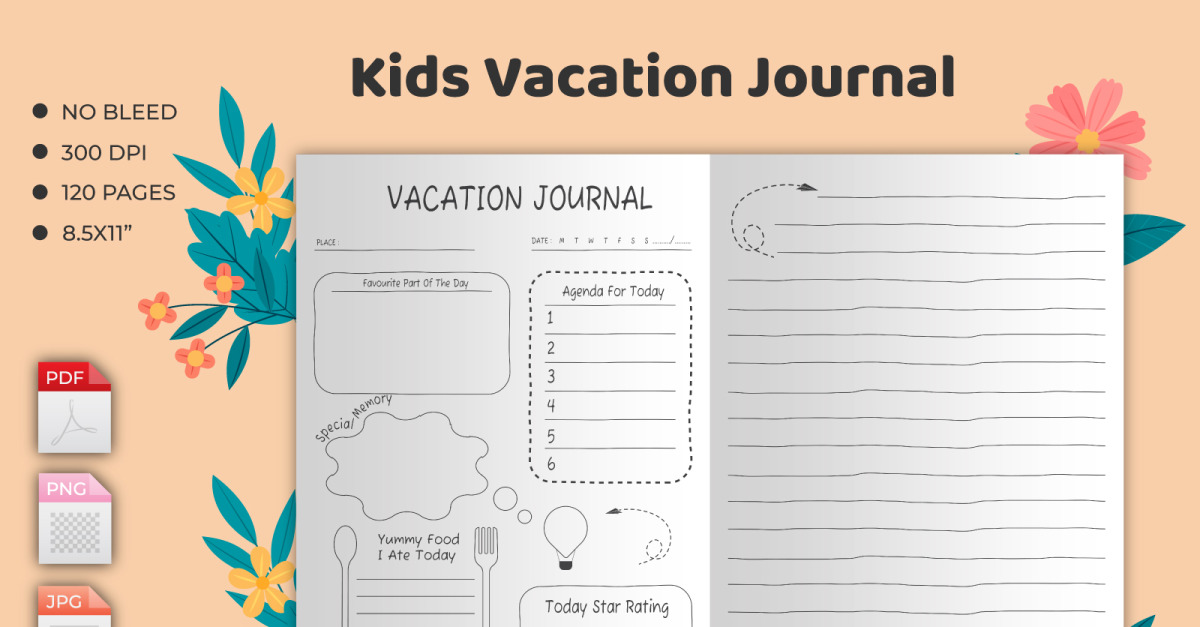 Carnet de voyage: carnet de voyage à remplir, journal de bord voyageur pour  noter vos souvenirs de vacances, cahier pour adulte ou enfant, format a5