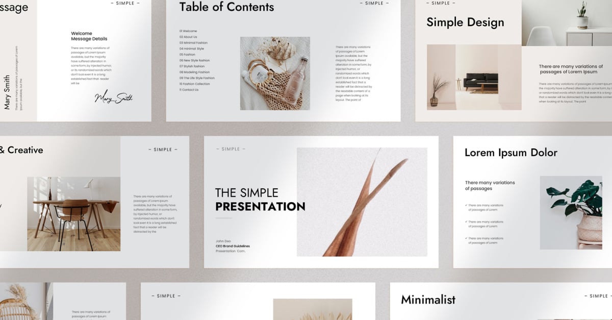 Simple Presentation Template #307013 - TemplateMonster