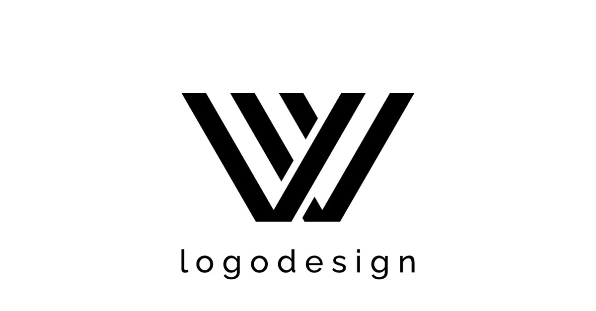 W letter initial vector design 3 #307975 - TemplateMonster