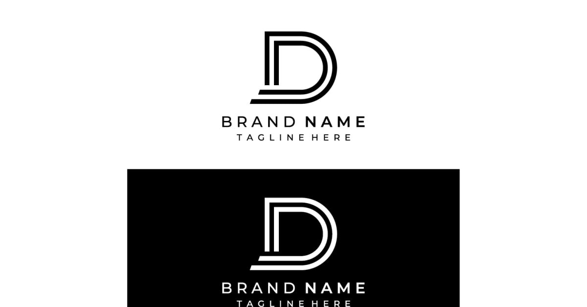 D letter initial business name logo name 21 - TemplateMonster