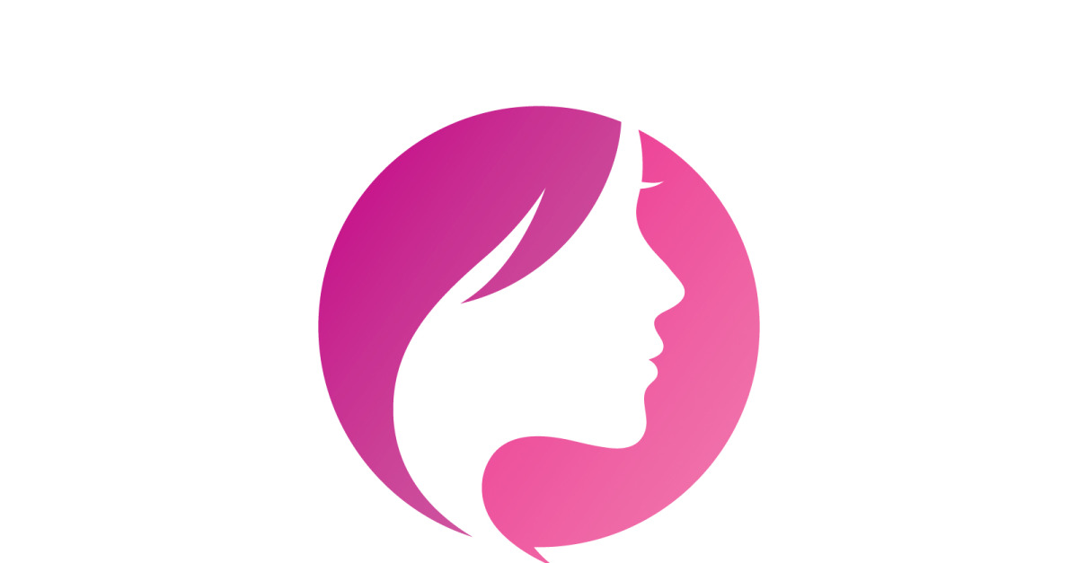 Image Details IST_25129_09286 - Vector of beautiful woman face logo, women  icon on white background