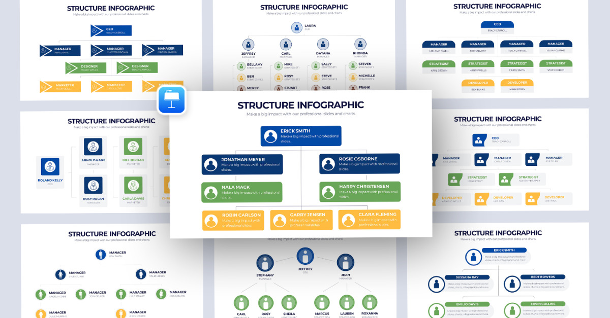 Team Structure Infographic Keynote Template Templatemonster