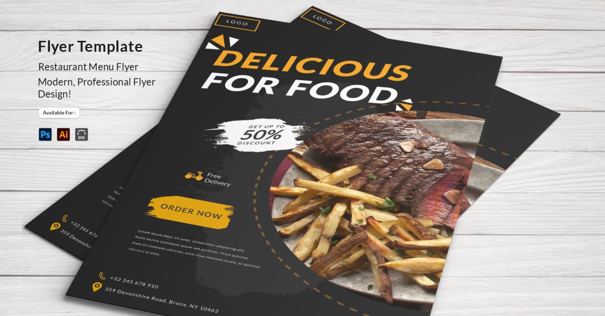 flyer design templates for food