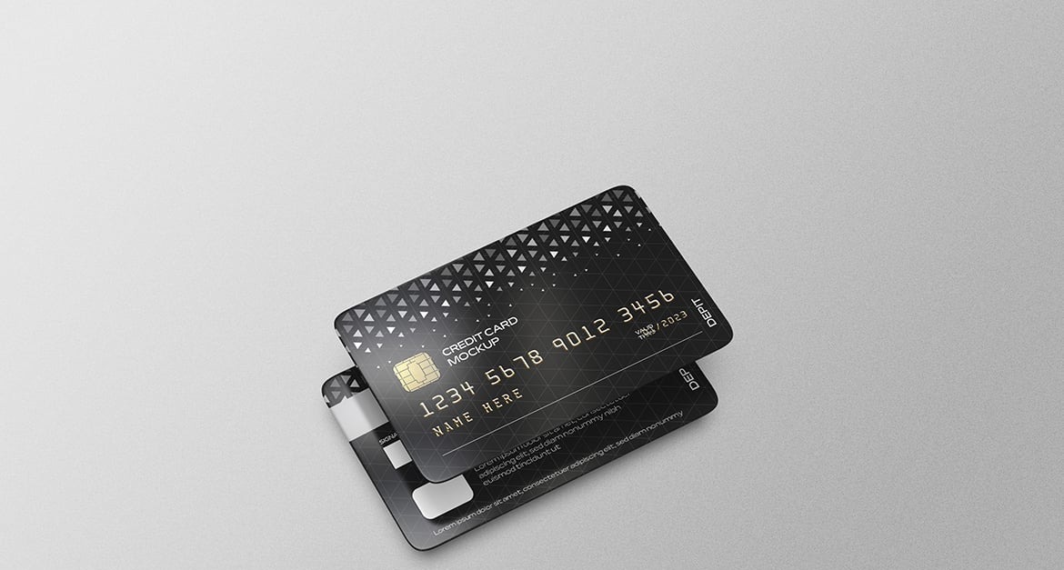 Credit Card or Debit Card Mockup PSD Template Vol 01