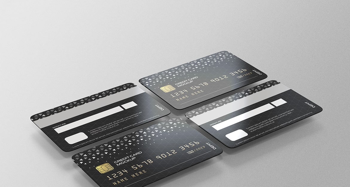 Credit Card Or Debit Card Mockup Psd Template Vol 16