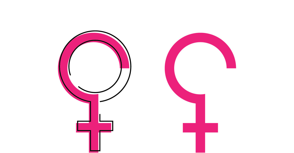 Gender Symbol Logo Of Sex And Equality Of Males And Females Vector Illustration V2 