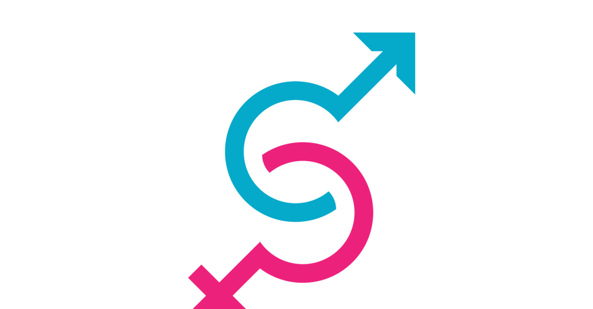 klant Gronden Meevoelen Geslacht symbool logo van geslacht en gelijkheid van mannen en vrouwen  vector illustratie V4