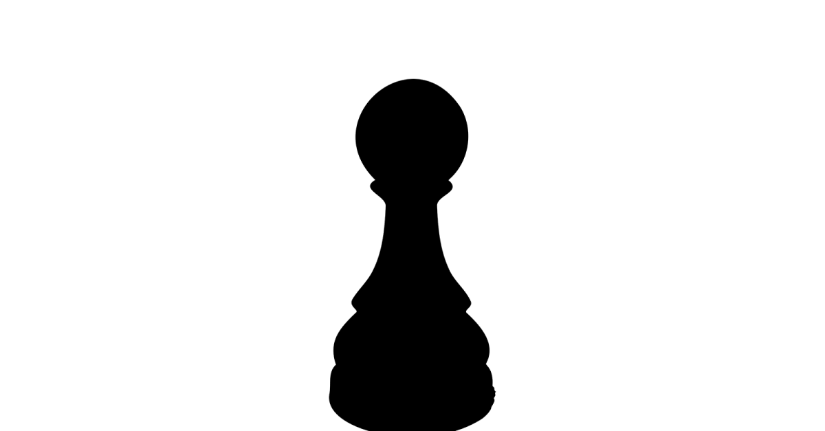 Figura de peão de xadrez de ilustração vetorial único esboço