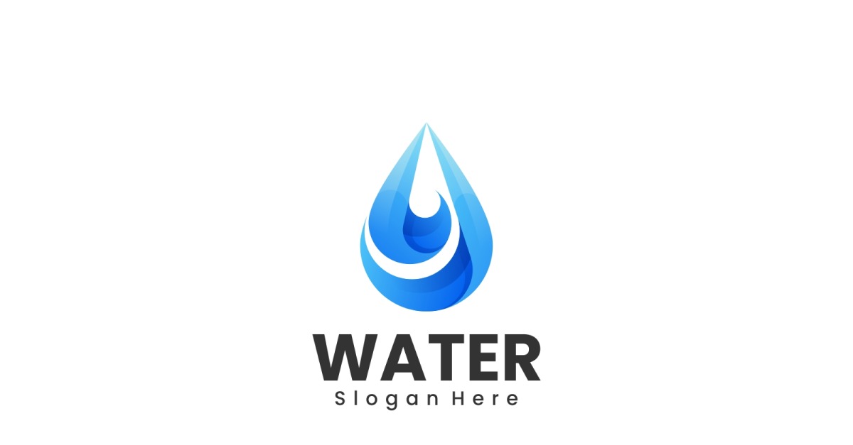 Water Gradient Logo Style Vol.6 #311371 - TemplateMonster