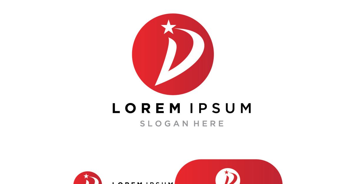 D Letter icon Template vector v1 #311668 - TemplateMonster