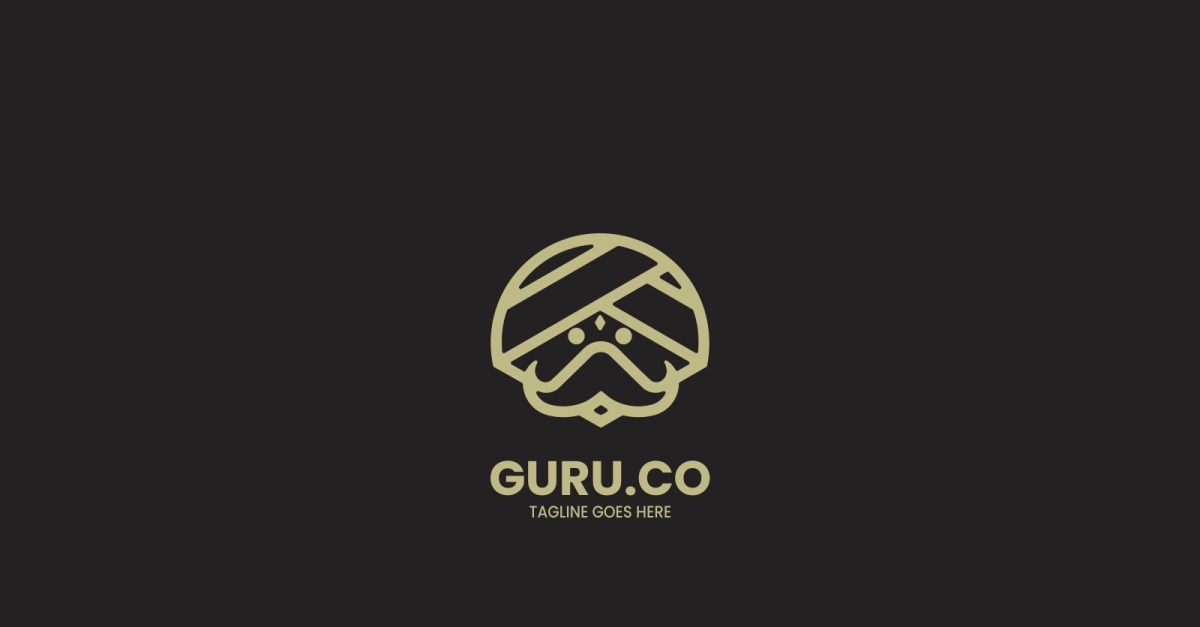 Guru Line Art Logo Template #312207 - TemplateMonster