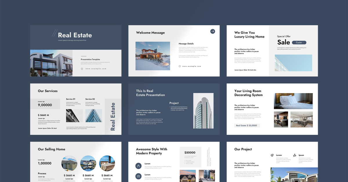 Real Estate Powerpoint Layout #312216 - TemplateMonster