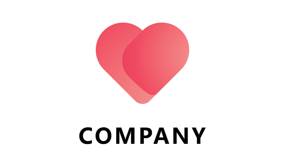 Heart logo template Love logo icon vector design V3