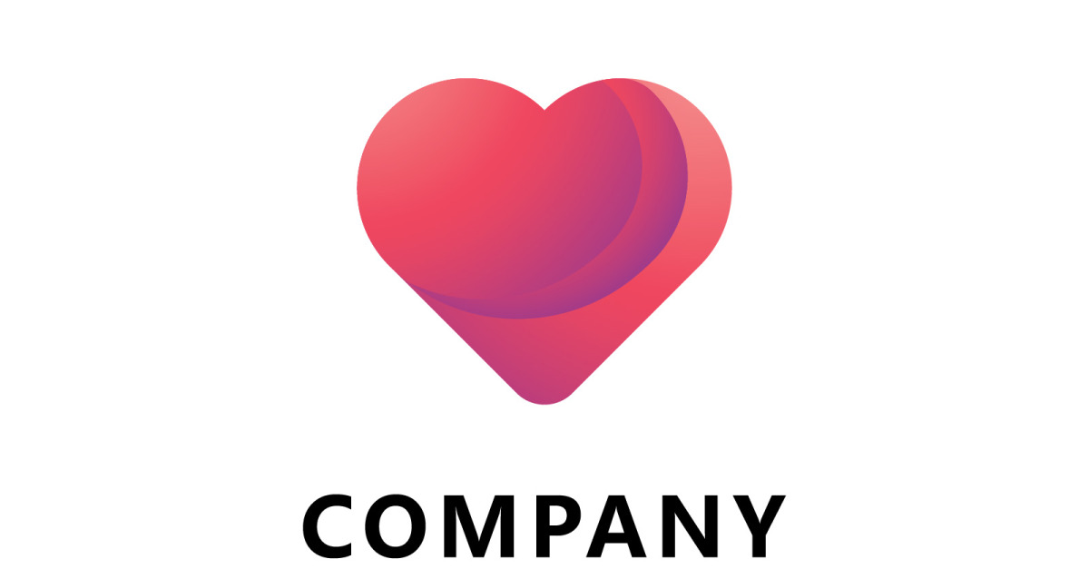 Heart logo template Love logo icon vector design V6