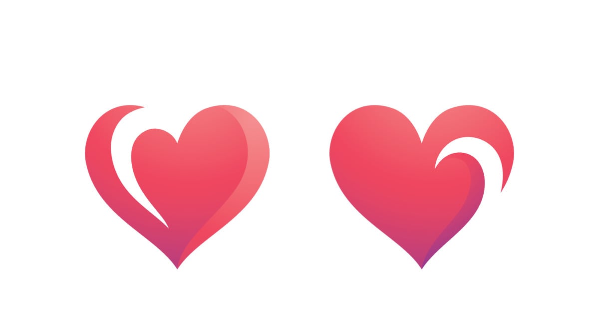 Amore cuore San Valentino logo icona disegno vettoriale v10