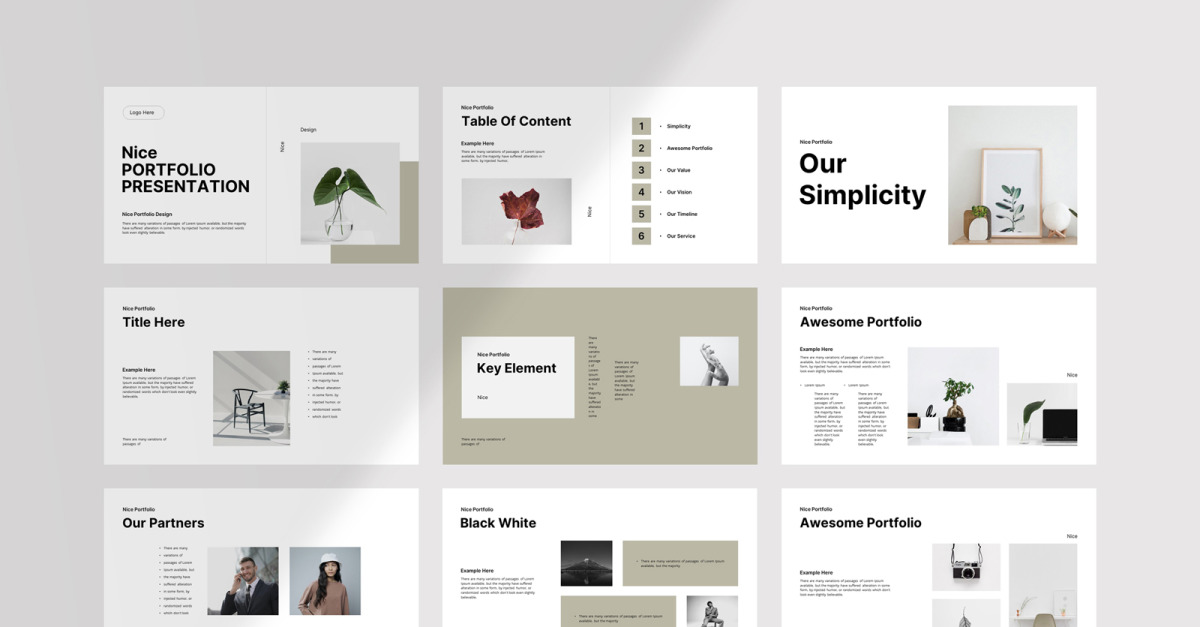 Nice Portfolio Presentation Template - TemplateMonster