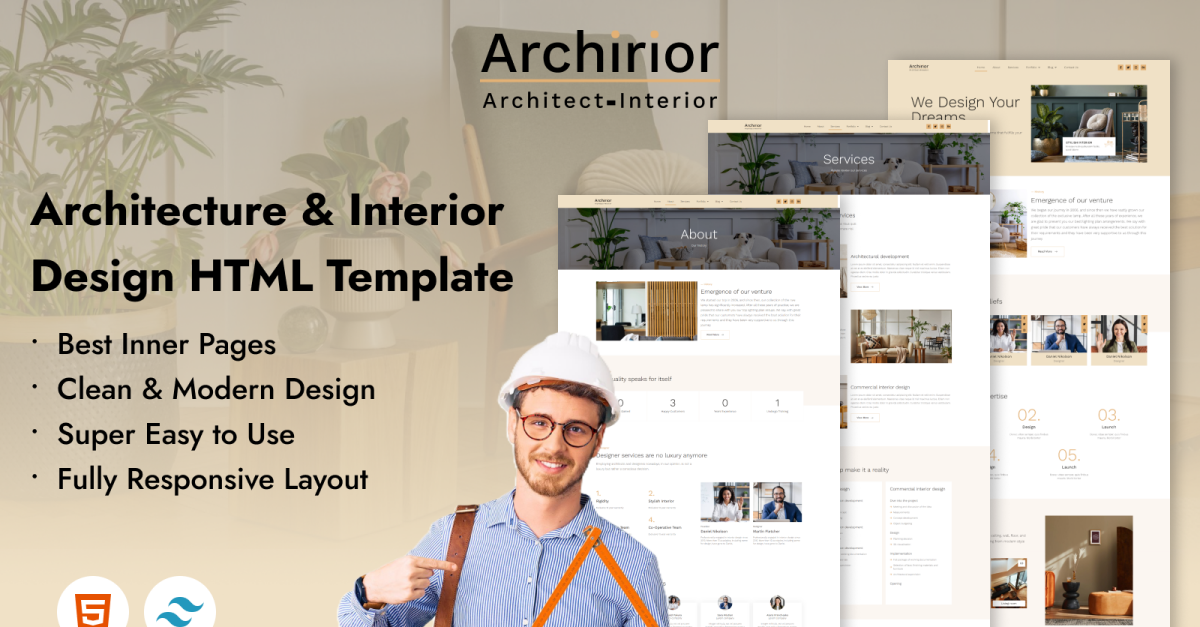 Archirior - Modèle HTML pour architecte et design d'intérieur