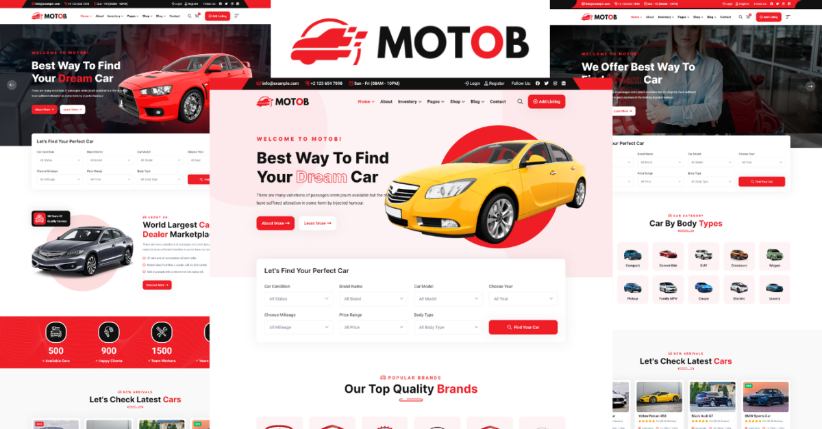 Motob - Car Dealer And Automotive HTML5 Template