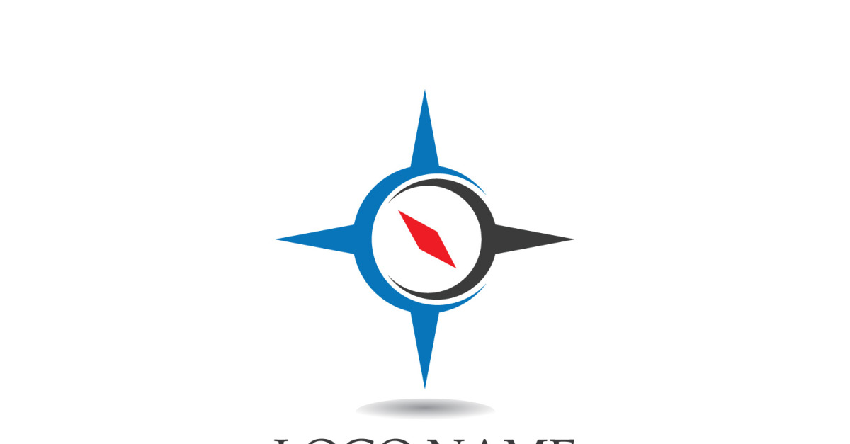 Compass map logo and symbol vector v12 - TemplateMonster