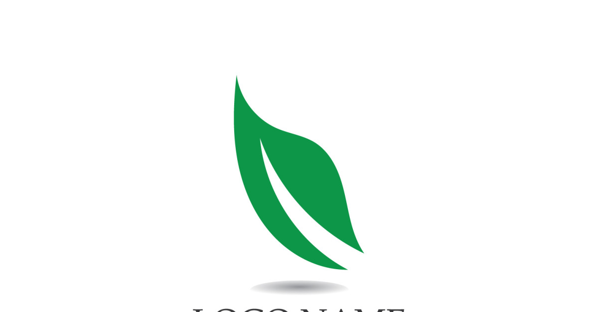 Green eco leaf nature fresh logo vector v14 - TemplateMonster
