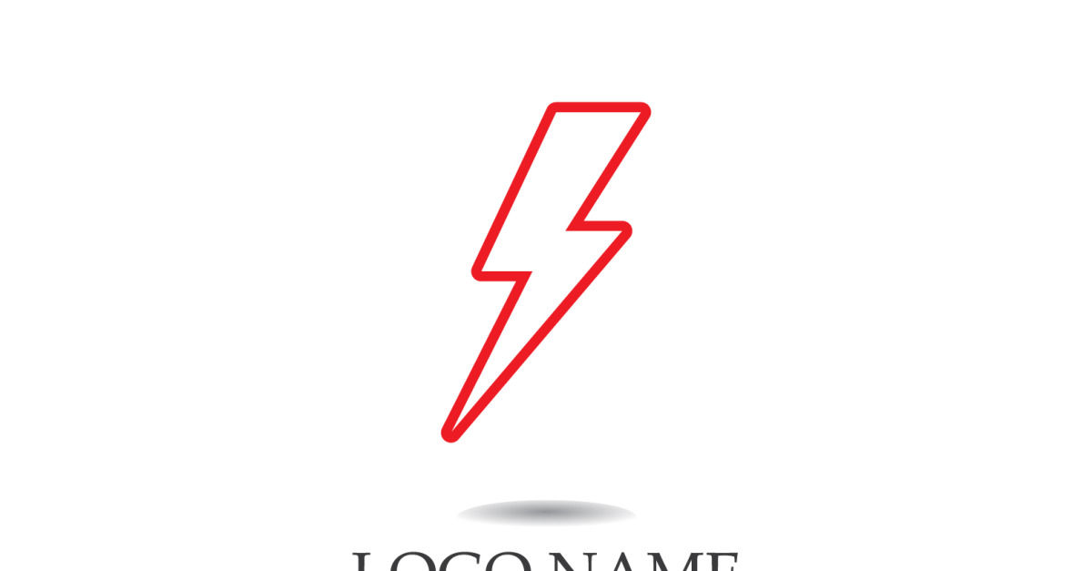 Éclair éclair Thunderbolt, vecteur de logo de puissance v8