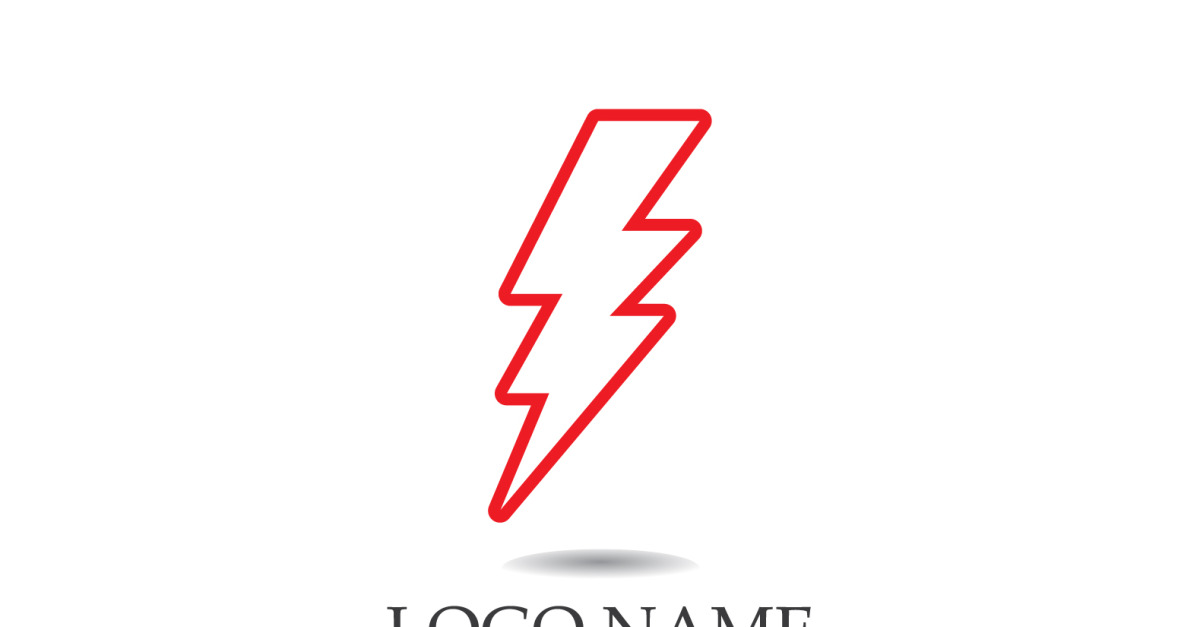 Éclair Thunderbolt, vecteur de logo de puissance v3