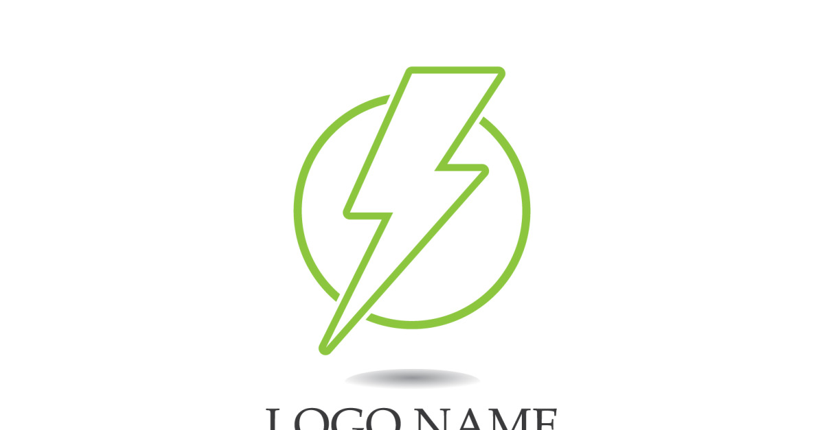 Thunderbolt lightning power logo vector v32