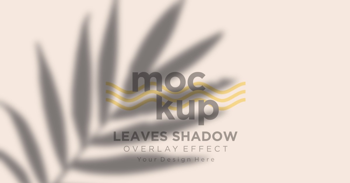 Shadow of Leaves Overlay Effect Mockup - TemplateMonster