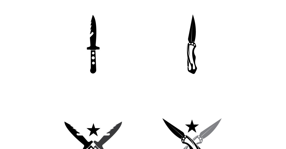 War commando knife icon logo vector version v5