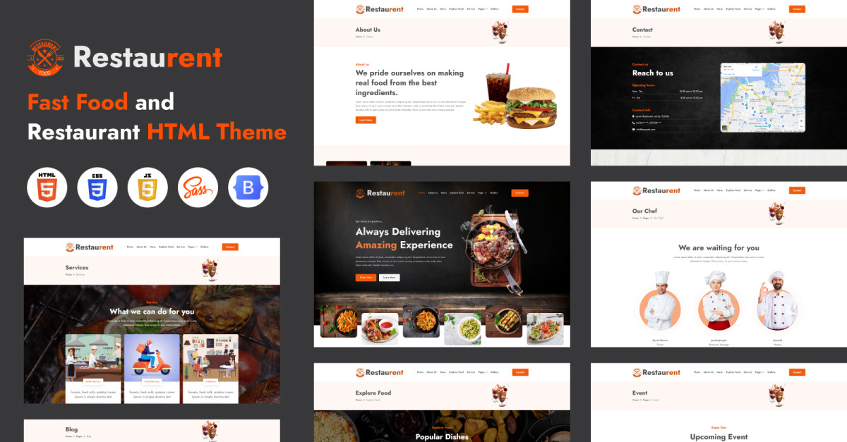 Restaurant - Restaura for Restaurant, Food & Cafe HTML template