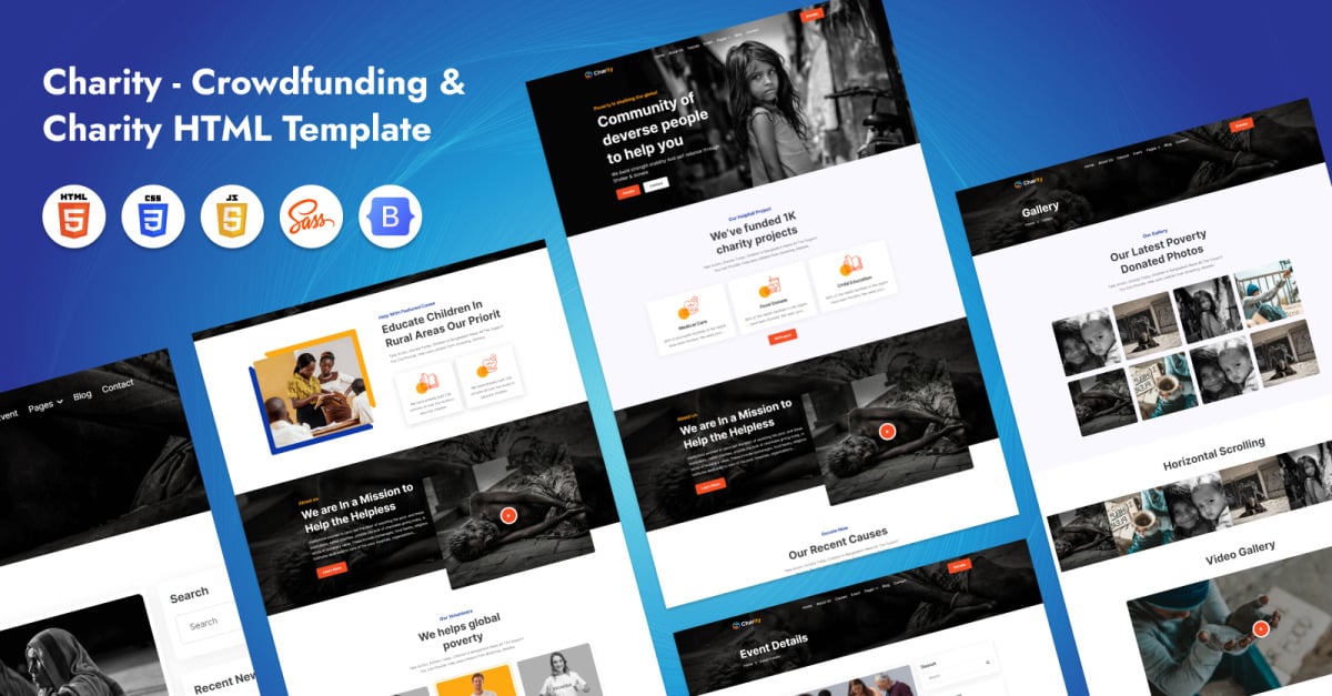 Charity - Crowdfunding & Charity HTML5 Template