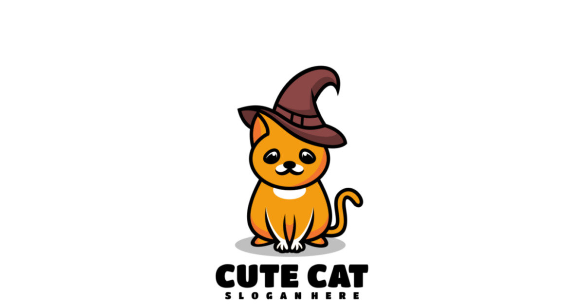 Conjunto de logotipo de mascote de jogo de gato fofo com abordagem  opcional.