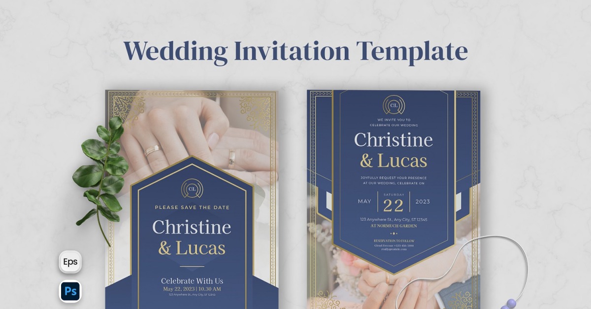 Luxury Concept Wedding Invitation #318320 - TemplateMonster