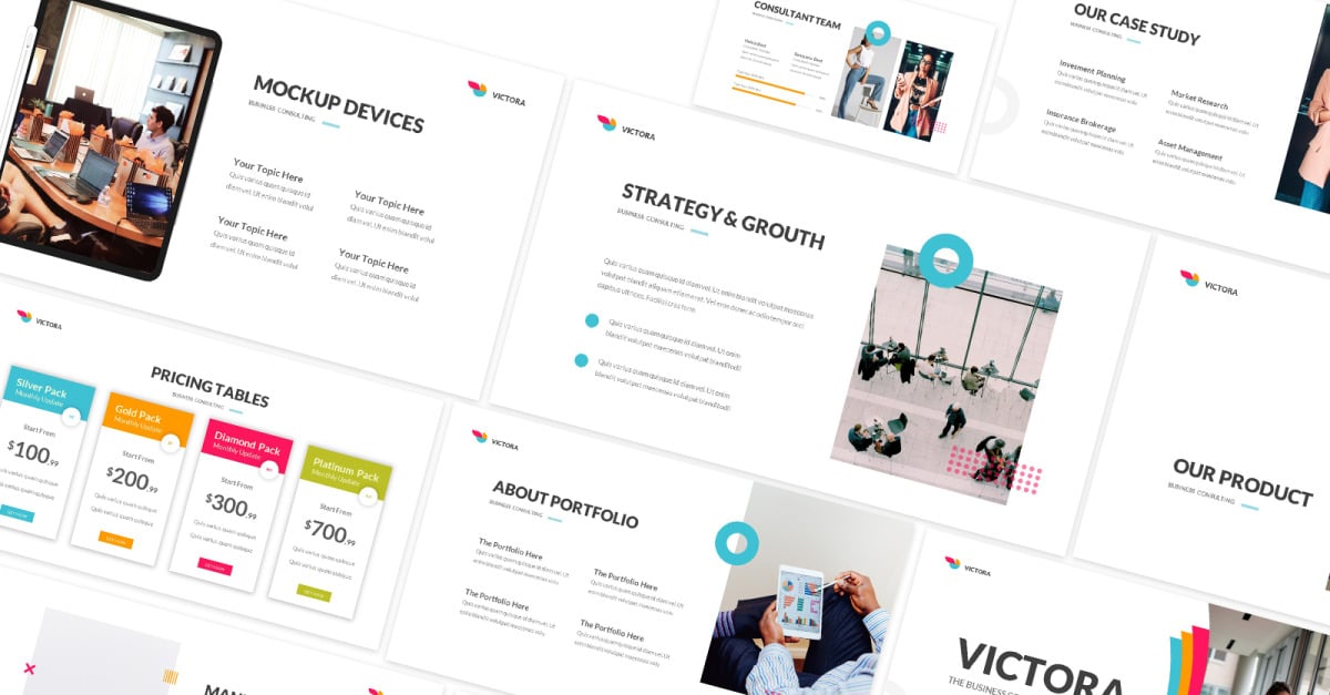 Victora Business Consulting Powerpoint Template