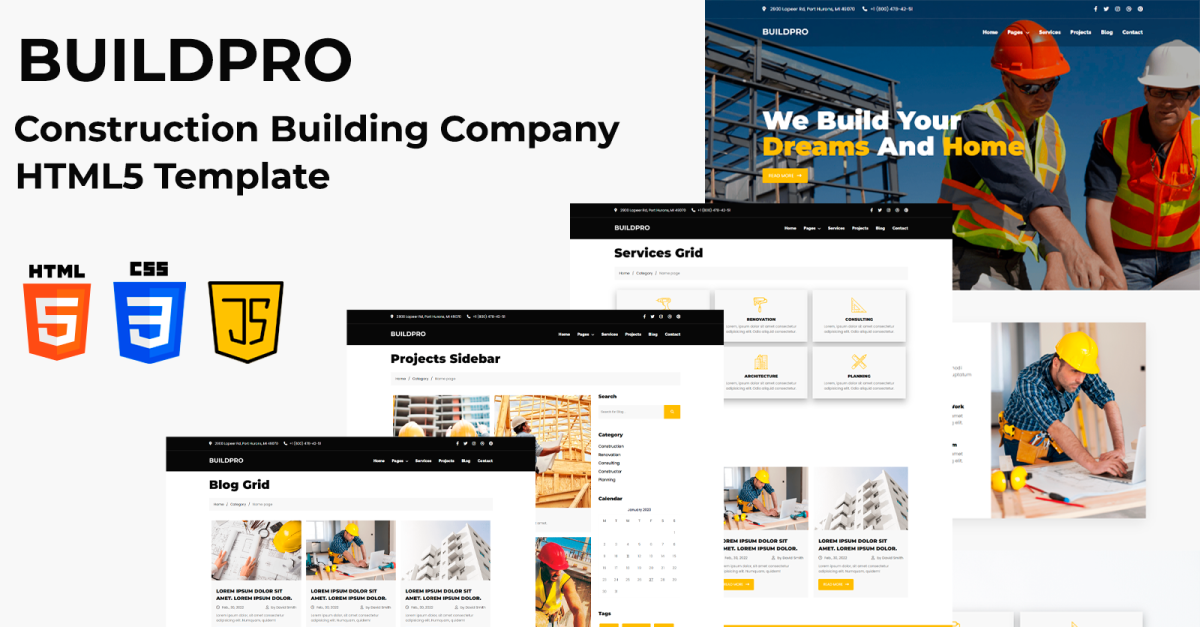 BUILDPRO - Construction Building Company HTML5 Template