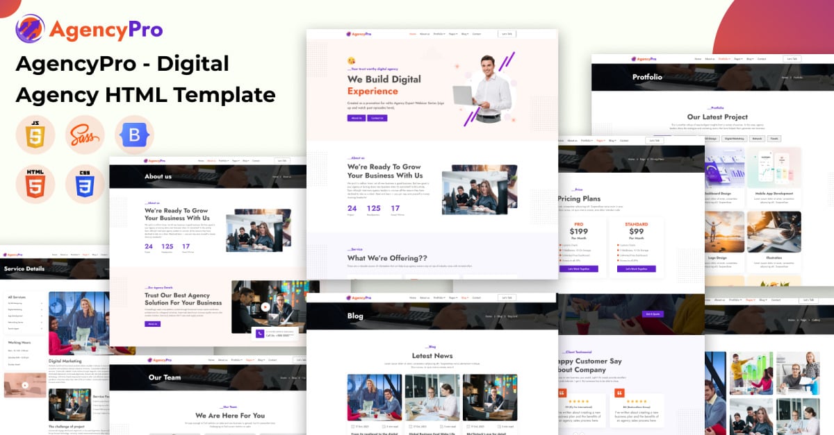 AgencyPro - Digital Agency HTML Template