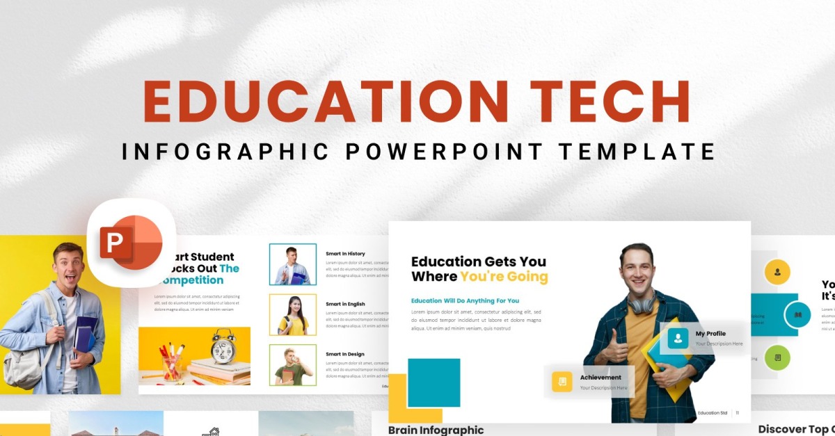 Education Tech PowerPoint Template #319778 - TemplateMonster