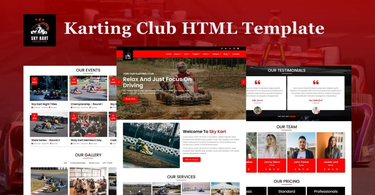 Sky Kart - Karting Club HTML5 Website Template